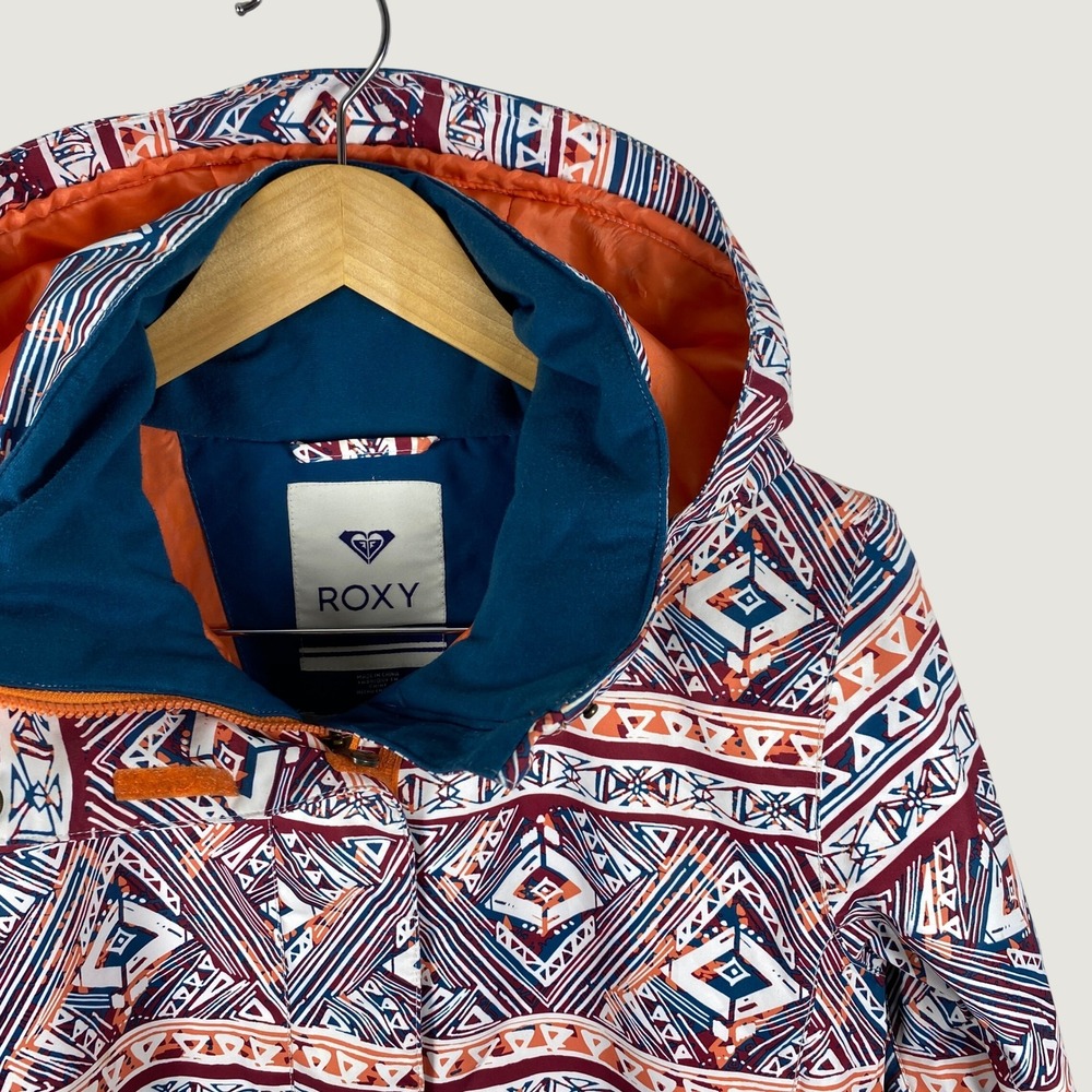 Roxy DryFlight Ski Jacket Womens Medium Multi Geometric Tribal Excellent